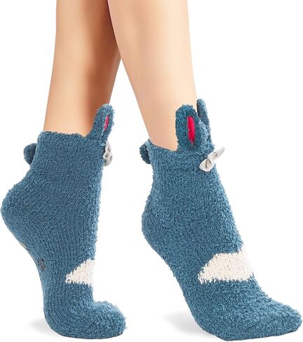 Violet Mist Womens Funny Fuzzy Socks Cute Bunny Fluffy Socks Soft Cozy Socks Winter Warm Fuzzy Socks with Grips in Kuwait