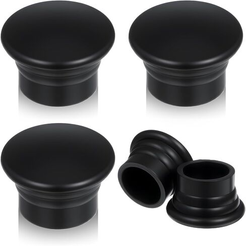 4 Pcs Window Curtain Rod End Trim Caps Black Window Curtain Rod Cap Curtains Rods Ends Decorative Cap for 28mm / 1.13 Inch Diameter Rods in Saudi Arabia