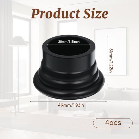4 Pcs Window Curtain Rod End Trim Caps Black Window Curtain Rod Cap Curtains Rods Ends Decorative Cap for 28mm / 1.13 Inch Diameter Rods in Saudi Arabia