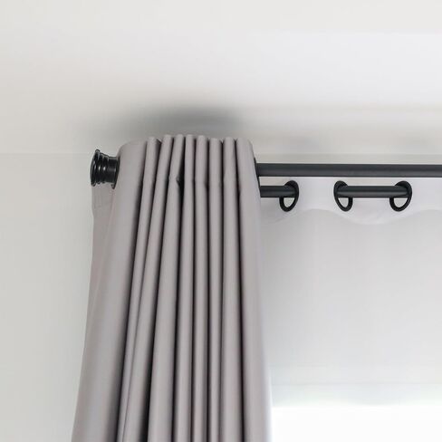 4 Pcs Window Curtain Rod End Trim Caps Black Window Curtain Rod Cap Curtains Rods Ends Decorative Cap for 28mm / 1.13 Inch Diameter Rods in Saudi Arabia