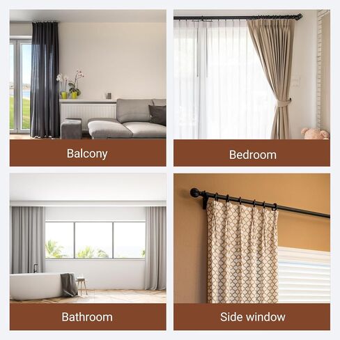 4 Pcs Window Curtain Rod End Trim Caps Black Window Curtain Rod Cap Curtains Rods Ends Decorative Cap for 28mm / 1.13 Inch Diameter Rods in Saudi Arabia