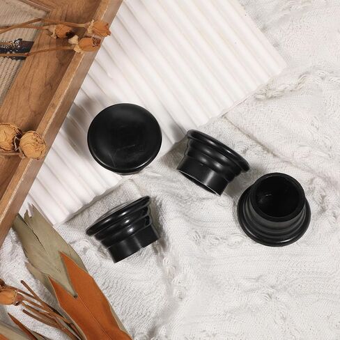 4 Pcs Window Curtain Rod End Trim Caps Black Window Curtain Rod Cap Curtains Rods Ends Decorative Cap for 28mm / 1.13 Inch Diameter Rods in Saudi Arabia