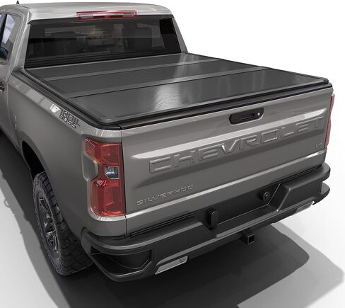 Tutel Hard Shell Folding Truck Bed Tonneau Cover|Fits 2019-2026 Chevy Silverado/GMC Sierra 5'8" Bed (69.6") - TULH029 in Saudi Arabia