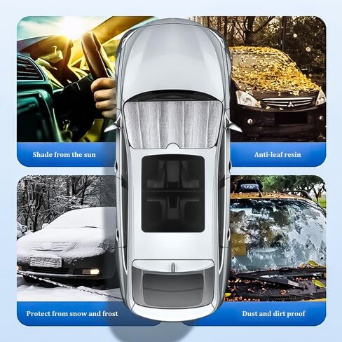 Car Windshield Sunshade, Windshield Sun Shade Foldable, 51" x 23" Aluminum Foil Insulation Sun Protector, Universal Summer Vehicle Keep Cool Accessories for Most Cars SUVs and Trucks in Saudi Arabia