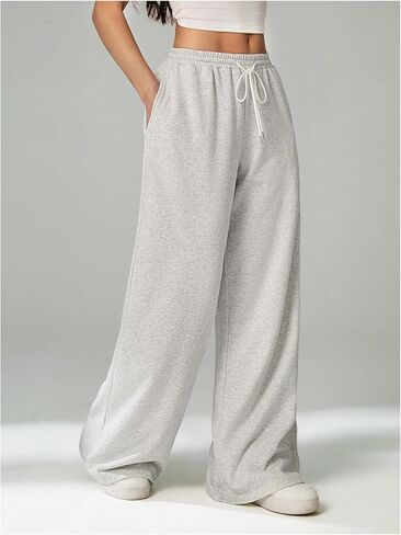 Women's Baggy Sweatpants Drawstring Wide Leg Sweatpants Sports Track Sweat Pants Trousers Joggers in Saudi Arabia