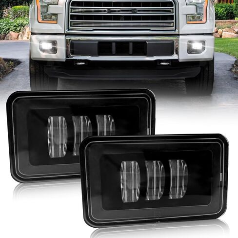 مصابيح الضباب LED تناسب 2006-2014 Ford F-150 F150 مصابيح ضباب الشاحنة مع أضواء النهار الجري وأضواء إشارة الانعطاف in Kuwait