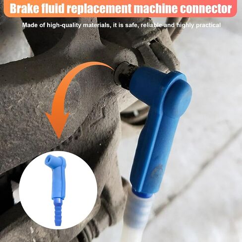 4PCS Brake Bleeder Kit, Car Oil Pumping Pipe Nipple Connector Quick Exchange Tool, Brake Fluid Bleeder Bleeding Connector Adapter, Vehicle Brake System Bleeding Tools (Black) in Saudi Arabia