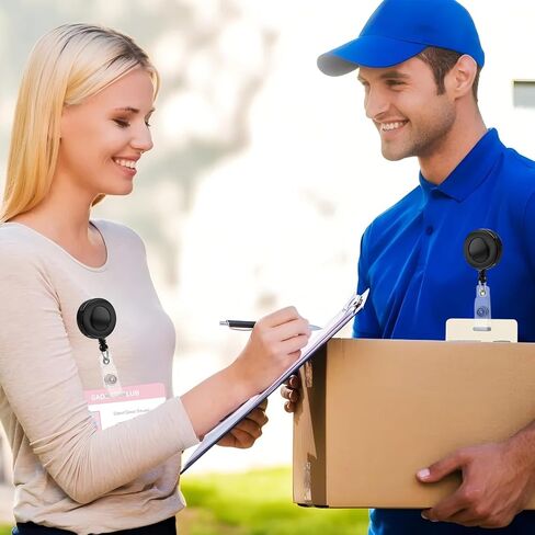 30 حزمة من حاملات الشارات القابلة للسحب، مشبك قابل للسحب، حامل شارة ملونة، مشابك شارة تعريف اسم بكرة الشارة للوازم المكتبية للممرضات والمدرسين، شارة اسم لأعمال الموظفين وشعار المدرسة in Kuwait