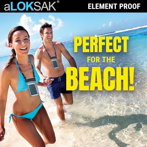 LOKSAK - aLOKSAK Waterproof Cellphone Dry Bags - Airtight Underwater Phone Pouch - Touch Screen Compatible - Diving Certified (2 Pack - 4.875 in x 8 in) Clear in Saudi Arabia