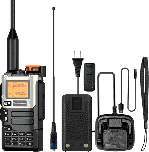 Quansheng UV-K5(8) راديو USB-C شحن راديو ثنائي الاتجاه طويل المدى مع NOAA للبالغين 5 وات U/V ثنائي النطاق DTMF AM FM جهاز اتصال لاسلكي قابل لإعادة الشحن UV-K6 هوائي تاكريكال in Saudi Arabia