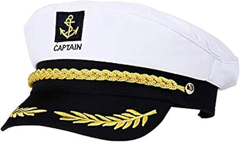 Yacht Captain Hat Adjustable Boat Hats for Women Men Funny Boat Accessories Sailor Hat Cosplay Costume Captain Hats in Saudi Arabia