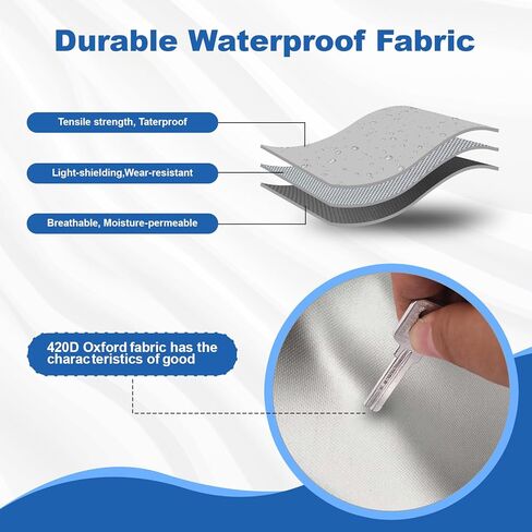 مجموعة أغطية إطارات Trailers Rv مكونة من 4 قطع، غطاء واقي العجلة للمقطورة، والتخييم، والشاحنة، وRvs، ومقطورة القارب - أغطية العجلات المقاومة للأشعة فوق البنفسجية في جميع الأحوال الجوية، وإبزيم قفل مقاوم للرياح (قطر الإطار 27 بوصة - 29 بوصة، فضي) in Kuwait