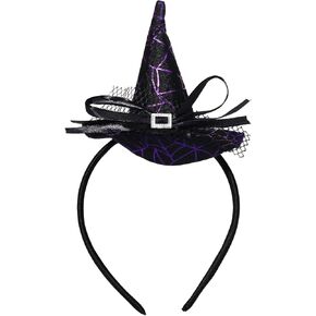Halloween Witch Hat Headband Spider Web Hair Bands Cute Hair Accessories for Women Halloween Party in Saudi Arabia