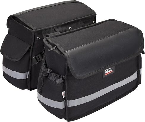 أكياس سرج الدراجات النارية من KEMIMOTO سعة 28 لتر مع غطاء مطر عالمي متوافق مع Softail Sportster Cruiser Dyna Vulcan Rebel Scooter Oxford Motorcycle Panniers حقيبة الأمتعة in Saudi Arabia