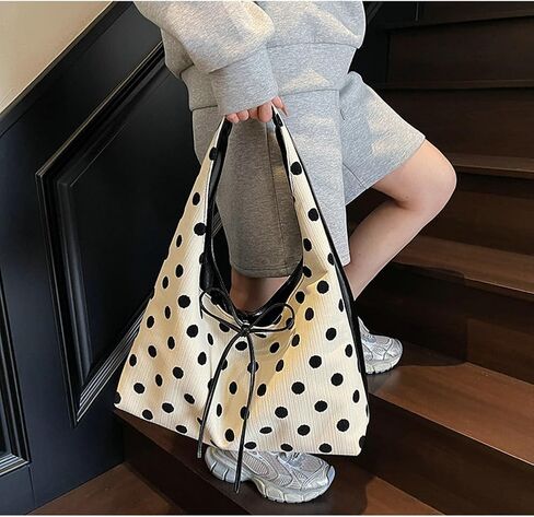 مترهل البولكا نقطة المتشرد حقائب النساء ربطة القوس فيونكة تحت الإبط حقيبة كتف الهلال Crossbody المحافظ السفر حقيبة يد للعمل 2025 in Kuwait