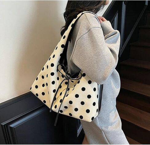 مترهل البولكا نقطة المتشرد حقائب النساء ربطة القوس فيونكة تحت الإبط حقيبة كتف الهلال Crossbody المحافظ السفر حقيبة يد للعمل 2025 in Kuwait
