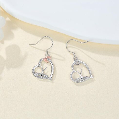 YAFEINI Baseball Heart Earrings Sterling Silver Baseball and Baseball Bat Cross Earrings Baseball Jewelry for Women Baseball Fans Gifts in Saudi Arabia