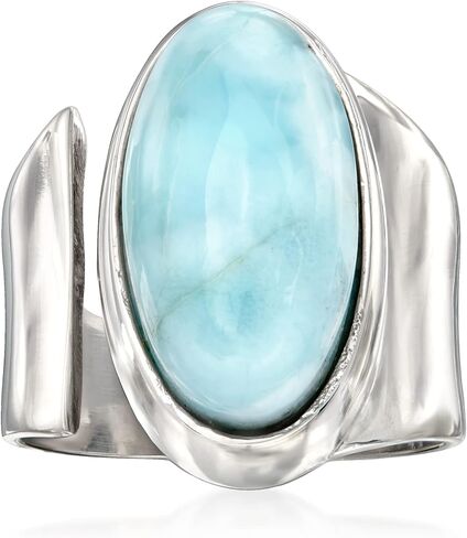 Ross-Simons Larimar Wrap Ring in Sterling Silver in Saudi Arabia