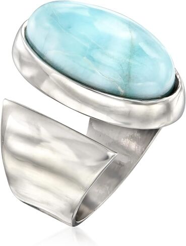 Ross-Simons Larimar Wrap Ring in Sterling Silver in Saudi Arabia