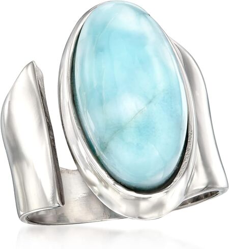 Ross-Simons Larimar Wrap Ring in Sterling Silver in Saudi Arabia