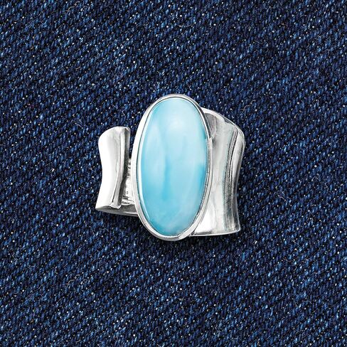 Ross-Simons Larimar Wrap Ring in Sterling Silver in Saudi Arabia