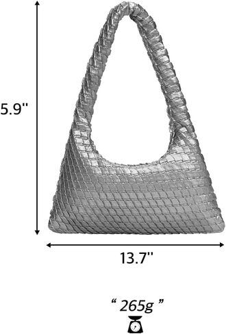 KWANI Textured Hobo Bag - PU Leather Shoulder Tote Handbag for Women, Magnetic Closure, Casual Work Travel Bag in Saudi Arabia