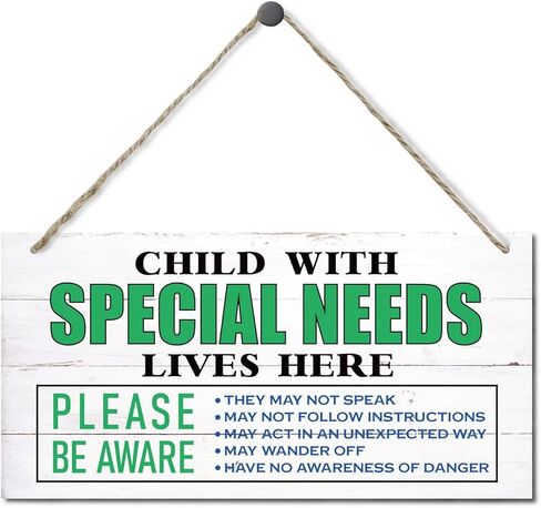 EDCTO Autism Sign, Decorative Wood Wall Art, 12 x 6 inch MDF Material, Rustic Autism Family Hanging Wall Decor in Kuwait