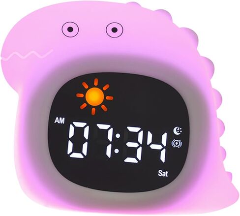Alarm Clock with Night Light, Cute Cartoon Animal Dogs/Dinosaur/Cat/Litter Bear/Owl/Cloud-Shaped OK to Wake Clock with White Noise, Digital Display Electronic Clock, Dog in Kuwait