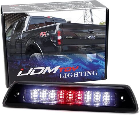 عدسة iJDMTOY مدخنة كاملة LED عالية التركيب للفرامل الثالثة/مجموعة ضوء التوقف متوافقة مع 2009-2014 Ford F-150 in Saudi Arabia