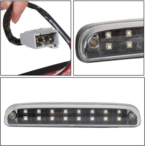 HECASA 16LED Third Brake Light Compatible With 1999-2016 Ford F250 F350 F450 F550/1993-2011 Ranger 3rd Tail light Cargo Lamp Clear High Mount Dual Row in Saudi Arabia
