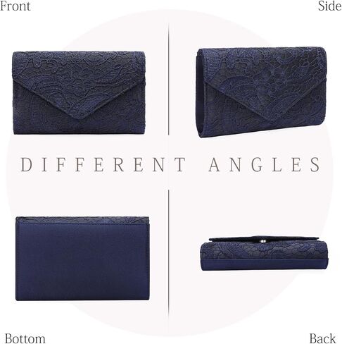 محفظة بمقبض من الدانتيل للنساء حقيبة مسائية عبر الجسم وحفلات الزفاف الرسمية وحقيبة يد أنيقة على شكل مغلف in Kuwait