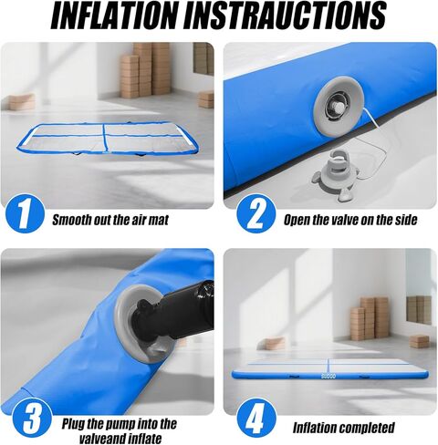 10ft 3M نفخ الجمباز حصيرة الهواء الطابق المسار تراجع حصيرة اللياقة البدنية الصالة الرياضية حصيرة اليوغا حصيرة ممارسة اليوغا حصيرة الفنون القتالية للمنزل التدريب في الهواء الطلق استخدام ث/مضخة هواء كهربائية in Kuwait