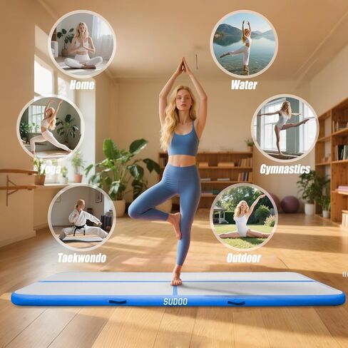 10ft 3M نفخ الجمباز حصيرة الهواء الطابق المسار تراجع حصيرة اللياقة البدنية الصالة الرياضية حصيرة اليوغا حصيرة ممارسة اليوغا حصيرة الفنون القتالية للمنزل التدريب في الهواء الطلق استخدام ث/مضخة هواء كهربائية in Kuwait