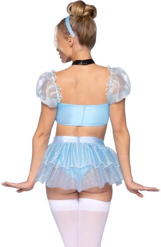 Leg Avenue Women's 4 Pc Glass Slipper Cinderella Dress Costume in Saudi Arabia