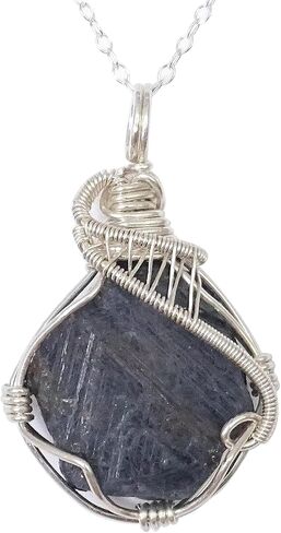 Designs by Nature Gems Handcrafted Raw Gemstone Necklace in Sterling Silver in Saudi Arabia