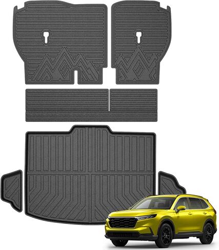KUST All Weather Cargo Liner Trunk Floor Mat Cargo Mat Custom Fit for Toyota Sienna 2021-2023 2024 (Only Fit with Spare Tire) Black Non-Slip in Kuwait