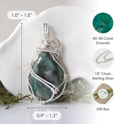 Designs by Nature Gems Handcrafted Raw Gemstone Necklace in Sterling Silver in Saudi Arabia