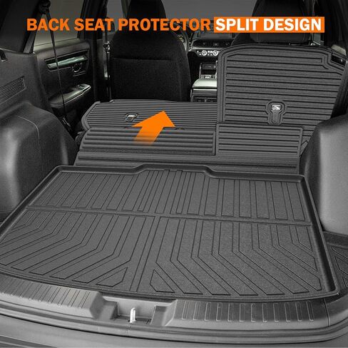 KUST All Weather Cargo Liner Trunk Floor Mat Cargo Mat Custom Fit for Toyota Sienna 2021-2023 2024 (Only Fit with Spare Tire) Black Non-Slip in Kuwait