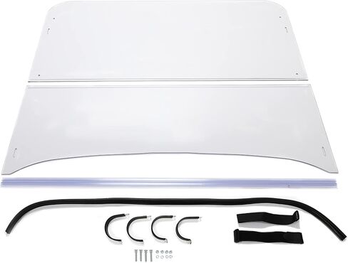 KUAFU Flip Windshield & Hard Top Compatible with 2006-2016 Kawasaki Mule 600 610 SX 4X4 XC Front Windscreen - 2 Packages in Saudi Arabia