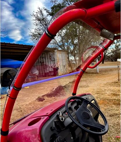 KUAFU Flip Windshield & Hard Top Compatible with 2006-2016 Kawasaki Mule 600 610 SX 4X4 XC Front Windscreen - 2 Packages in Saudi Arabia