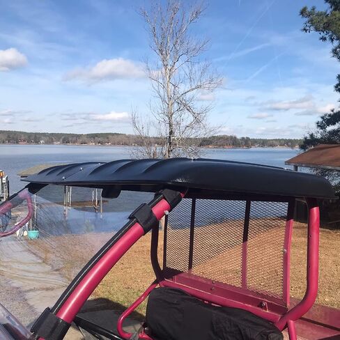 KUAFU Flip Windshield & Hard Top Compatible with 2006-2016 Kawasaki Mule 600 610 SX 4X4 XC Front Windscreen - 2 Packages in Saudi Arabia
