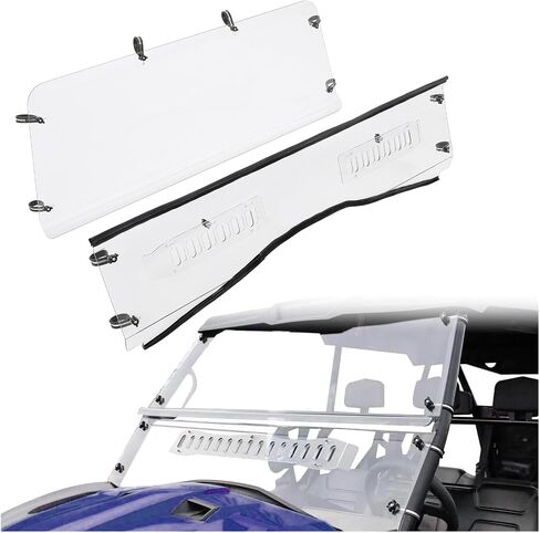 الزجاج الأمامي HECASA متوافق مع 2015-2017 ARCTIC CAT HDX 500، HDX 700، HDX 700 CREW، PROWLER 500 HDX، PROWLER 700 HDX الزجاج الأمامي ذو فتحات تهوية كاملة in Saudi Arabia