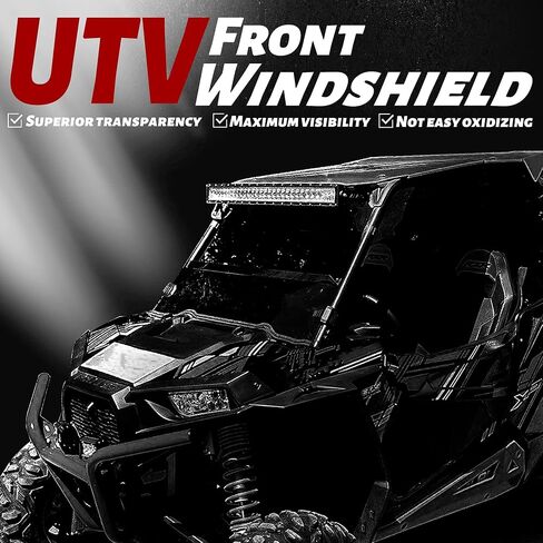 الزجاج الأمامي HECASA متوافق مع 2015-2017 ARCTIC CAT HDX 500، HDX 700، HDX 700 CREW، PROWLER 500 HDX، PROWLER 700 HDX الزجاج الأمامي ذو فتحات تهوية كاملة in Saudi Arabia