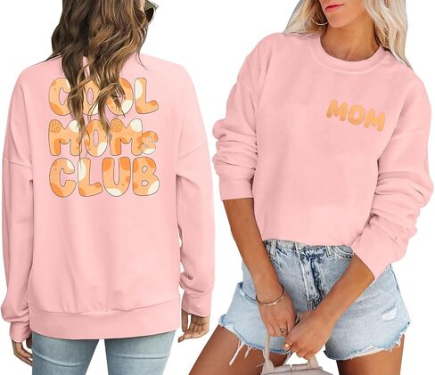 FLOYU Mom Dad Sweatshirt Couple Cool Dad Mom Pullover Husband and Wife Lightweight Crewneck Sweatshirts Gift Tees For Parents in Saudi Arabia