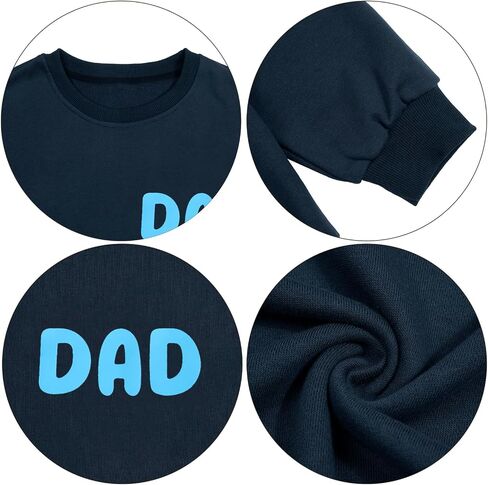 FLOYU Mom Dad Sweatshirt Couple Cool Dad Mom Pullover Husband and Wife Lightweight Crewneck Sweatshirts Gift Tees For Parents in Saudi Arabia