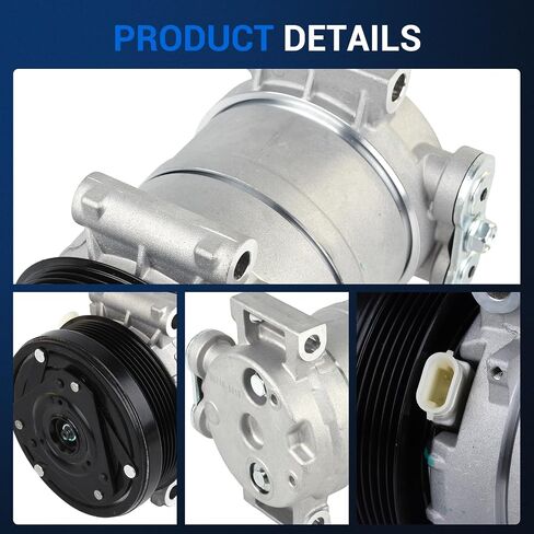 ضاغط تيار متردد Autoround مناسب لـ 1995-2003 Chevy، GMC، Cadillac، Isuzu، Oldsmobile - Silverado، Suburban، Yukon، C1500، C2500، C3500، K1500، K2500، K3500، Escalade، 4.3L 5.0L 5.7L 6.5L 7.4L 8.1L in Saudi Arabia