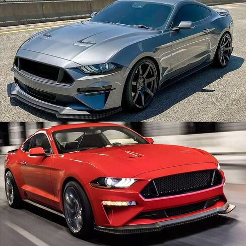 Front Bumper Lip Spoiler for Ford Mustang GT 2018-2023 Glossy Black Front Bumper Chin Splitter Diffuser Protector Guard in Saudi Arabia