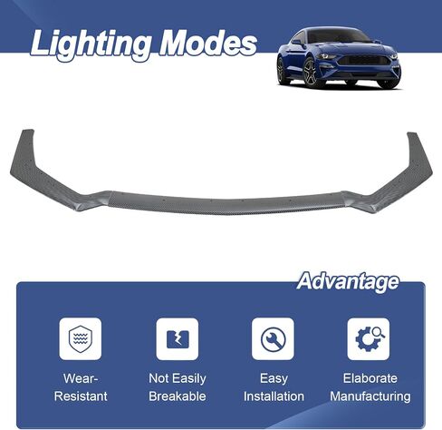 Front Bumper Lip Spoiler for Ford Mustang GT 2018-2023 Glossy Black Front Bumper Chin Splitter Diffuser Protector Guard in Saudi Arabia
