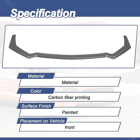 Front Bumper Lip Spoiler for Ford Mustang GT 2018-2023 Glossy Black Front Bumper Chin Splitter Diffuser Protector Guard in Saudi Arabia