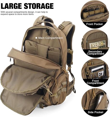 Mardingtop 35L Molle Tactical Military Backpack for Men，Cordura Backpack for Hiking,Camping,Survival in Kuwait